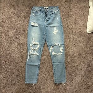 Abercrombie & Fitch High Rise Super Skinny Ankle Curve Love Jeans
